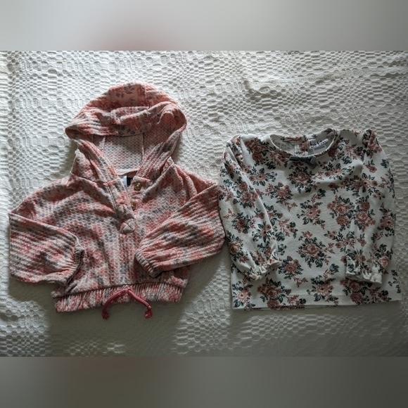 Nicole Miller Other - Nicole Miller Girls Long Sleeved Tops 12 Months and 24 Months Pink Floral